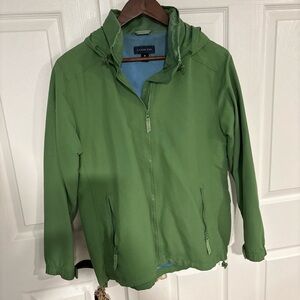 Lands' End Women’s Vibrant Green Windbreaker size M (10-12)